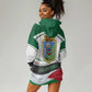Algeria Hoodie Dress with National Flag and Coat of Arms Crest Design