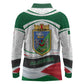 Algeria Long Sleeve Polo Shirt with National Flag and Coat of Arms Crest Design