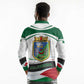 Algeria Long Sleeve Polo Shirt with National Flag and Coat of Arms Crest Design