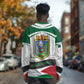 Algeria Long Sleeve Shirt with National Flag and Coat of Arms Crest Design