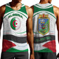 Algeria Men Tank Top with National Flag and Coat of Arms Crest Design