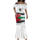 Algeria Mermaid Dress with National Flag and Coat of Arms Crest Design