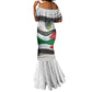 Algeria Mermaid Dress with National Flag and Coat of Arms Crest Design