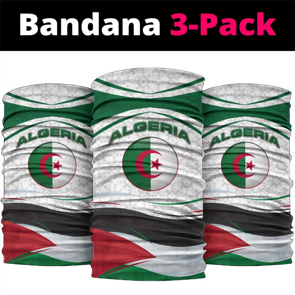 Algeria Neck Gaiter National Flag and Coat of Arms Crest Design TS04
