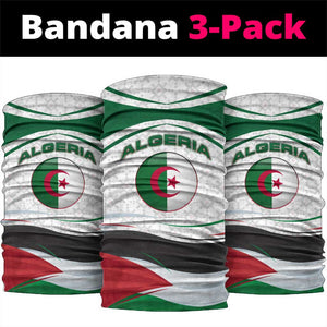 Algeria Neck Gaiter with National Flag and Coat of Arms Crest Design - African Pride