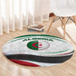 Algeria Round Carpet with National Flag and Coat of Arms Crest Design