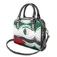 Algeria Shoulder Handbag with National Flag and Coat of Arms Crest Design