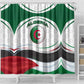 Algeria Shower Curtain with National Flag and Coat of Arms Crest Design