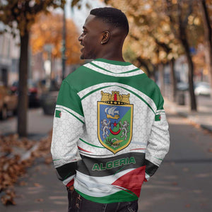 Algeria Sweatshirt with National Flag and Coat of Arms Crest Design