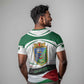 Algeria T shirt with National Flag and Coat of Arms Crest Design
