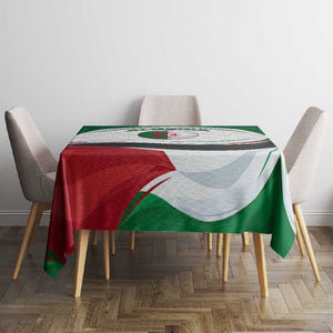 Algeria Tablecloth with National Flag and Coat of Arms Crest Design
