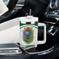 Algeria Tumbler With Handle with National Flag and Coat of Arms Crest Design