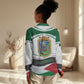 Algeria Women Casual Shirt with National Flag and Coat of Arms Crest Design