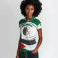 Algeria Women Polo Shirt with National Flag and Coat of Arms Crest Design