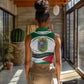 Algeria Women Sleeveless Polo Shirt with National Flag and Coat of Arms Crest Design
