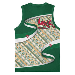 Algeria Basketball Jersey with Arabic Calligraphy and Traditional Pattern Design - African Pride