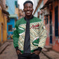 Algeria Bomber Jacket with Arabic Calligraphy and Traditional Pattern Design