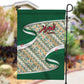 Algeria Garden Flag with Arabic Calligraphy and Traditional Pattern Design