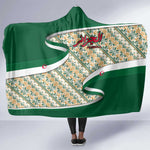 Algeria Hooded Blanket with Arabic Calligraphy and Traditional Pattern Design