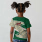 Algeria Kid T shirt with Arabic Calligraphy and Traditional Pattern Design