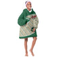 Algeria Kid Wearable Blanket Hoodie with Arabic Calligraphy and Traditional Pattern Design