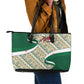 Algeria Leather Tote Bag with Arabic Calligraphy and Traditional Pattern Design