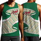 Algeria Men Tank Top with Arabic Calligraphy and Traditional Pattern Design