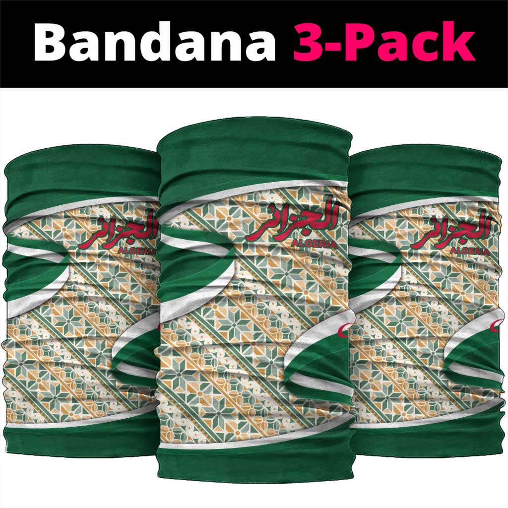 Algeria Neck Gaiter Arabic Calligraphy and Traditional Pattern Design TS04