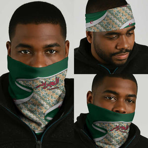 Algeria Neck Gaiter with Arabic Calligraphy and Traditional Pattern Design - African Pride