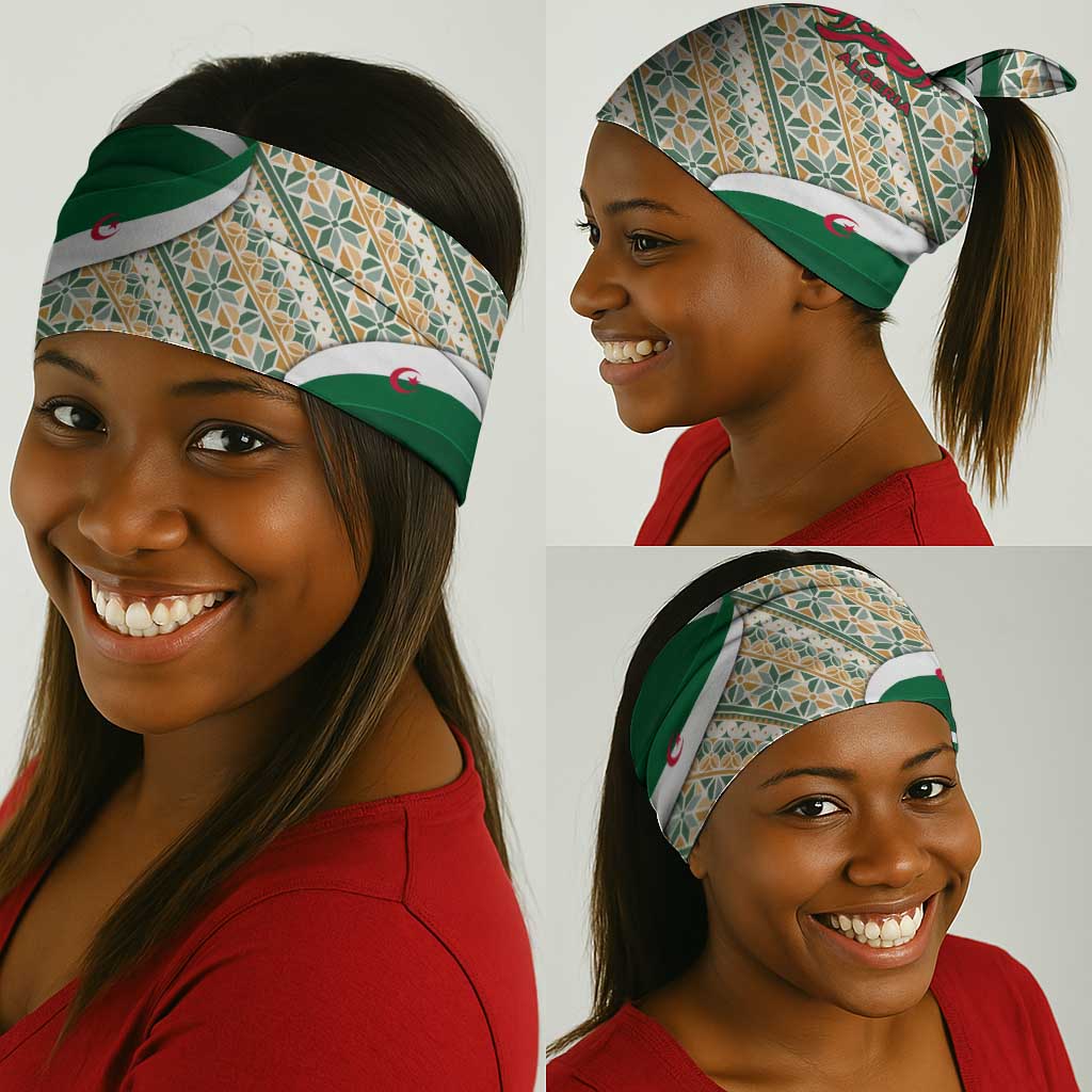 Algeria Neck Gaiter Arabic Calligraphy and Traditional Pattern Design TS04