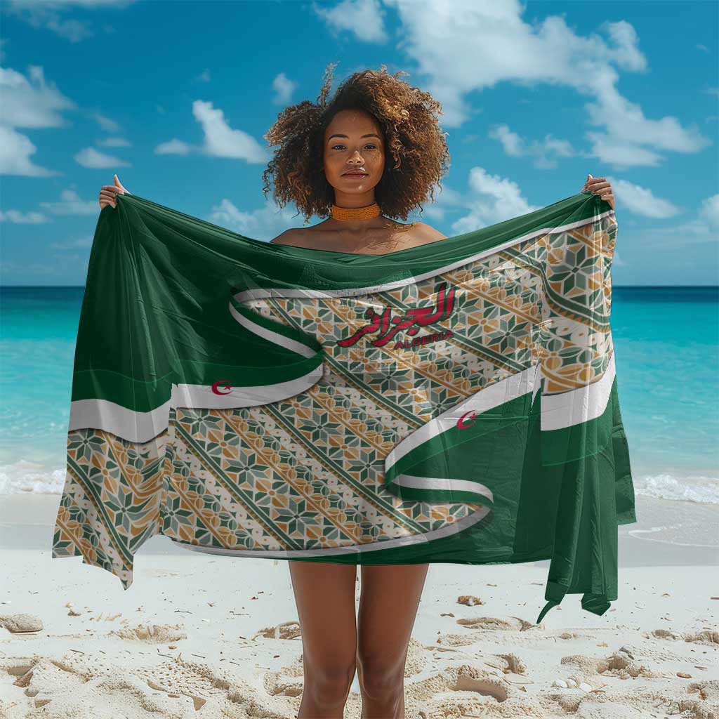 Algeria Sarong with Arabic Calligraphy and Traditional Pattern Design