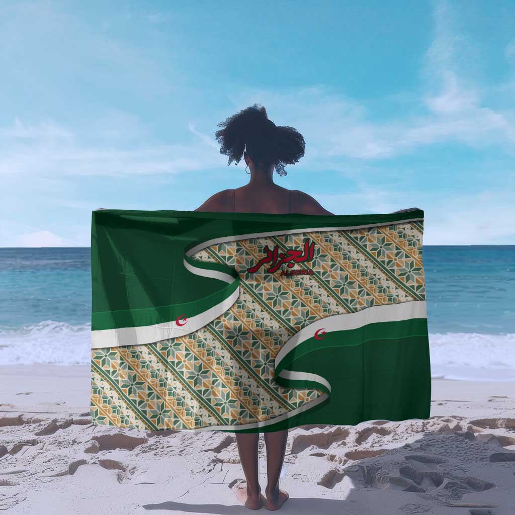 Algeria Sarong with Arabic Calligraphy and Traditional Pattern Design