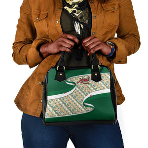 Algeria Shoulder Handbag with Arabic Calligraphy and Traditional Pattern Design