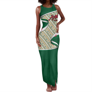 Algeria Tank Maxi Dress with Arabic Calligraphy and Traditional Pattern Design