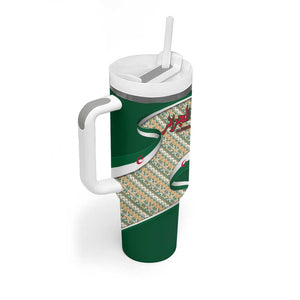 Algeria Tumbler With Handle with Arabic Calligraphy and Traditional Pattern Design