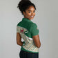 Algeria Women Polo Shirt with Arabic Calligraphy and Traditional Pattern Design