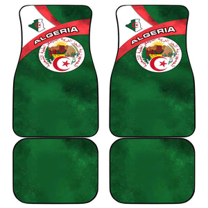 Algeria Car Mats with National Emblem and Map Design