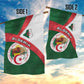 Algeria Garden Flag with National Emblem and Map Design
