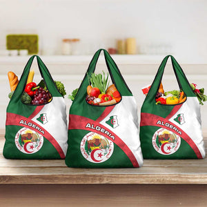 Algeria Grocery Bag with National Emblem and Map Design