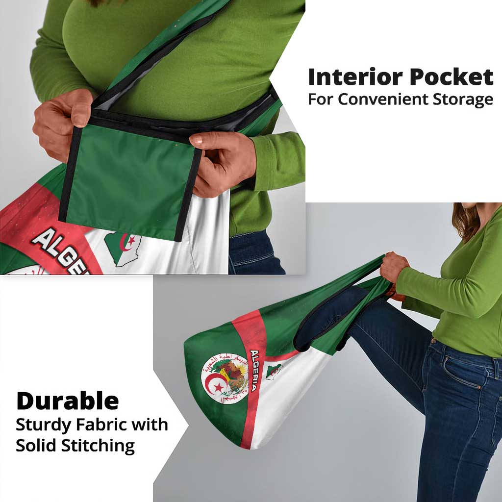 Algeria Grocery Bag with National Emblem and Map Design