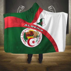 Algeria Hooded Blanket with National Emblem and Map Design