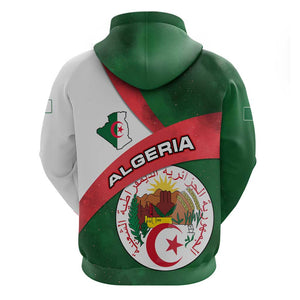 Algeria Hoodie with National Emblem and Map Design