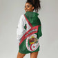 Algeria Hoodie Dress with National Emblem and Map Design