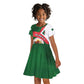 Algeria Kid Short Sleeve Dress with National Emblem and Map Design