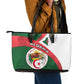 Algeria Leather Tote Bag with National Emblem and Map Design