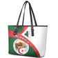 Algeria Leather Tote Bag with National Emblem and Map Design