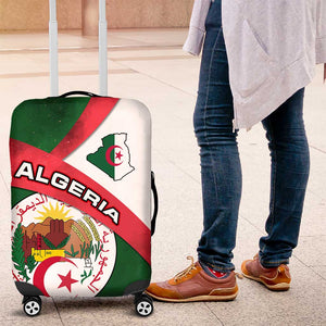 Algeria Luggage Cover with National Emblem and Map Design