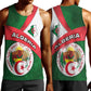 Algeria Men Tank Top with National Emblem and Map Design