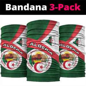Algeria Neck Gaiter with National Emblem and Map Design - African Pride