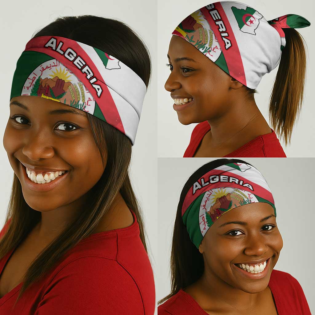 Algeria Neck Gaiter National Emblem and Map Design TS04